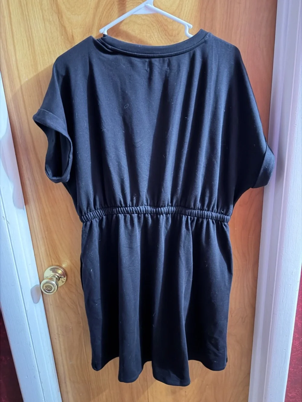 247 nwt new Black Crewneck cinch waist pull on dress Maurice’s - Picture 2 of 4